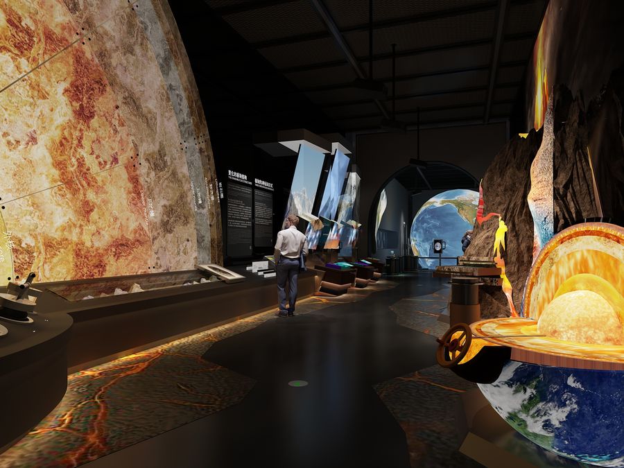 Earth Science exhibit installation