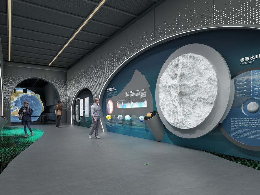Earth Science exhibit installation