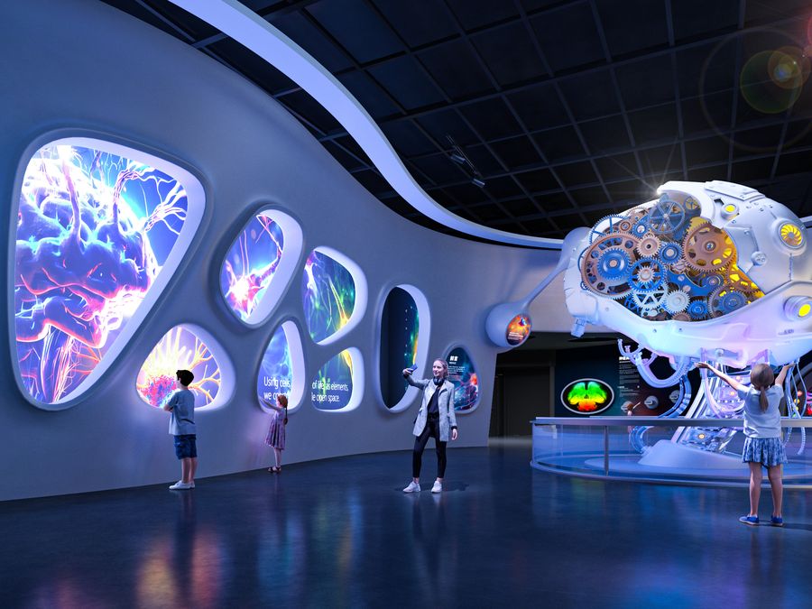 Body, Brain & AI exhibit installation